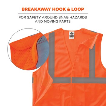 Ergodyne Glowear High-Visibility Vest 8215BA 21065 - Size Large/XL - High-Visibility Orange
