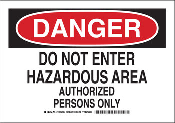Picture of Brady B-401 Polystyrene Rectangle White English Hazardous Material Sign part number 126205 (Main product image)