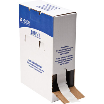 Picture of Brady White Vinyl Thermal Transfer BM71-19-498 Die-Cut Thermal Transfer Printer Label Roll (Main product image)