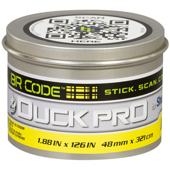 Shurtape Duck Pro BR Code 105640 Permanent Scannable Label - 1.88 in - Permanent Acrylic - Yellow - SHURTAPE 105640