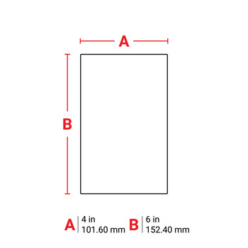 Brady i61-25-402-1 Die-Cut Printer Label Roll - 4 in x 6 in - Paper - White - B-402 - 64601
