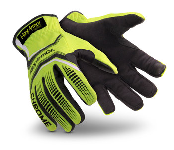 Picture of HexArmor Chrome Series 4033 Yellow/Black 7 Synthetic SuperFabric/Synthetic Leather Cut and Sewn Mechanic's Gloves (Main product image)