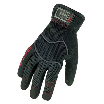 Ergodyne Proflex 815 Black Large PVC/Synthetic Leather/Terry Cloth Work Gloves - 16324