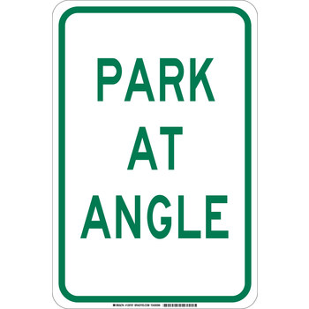 Picture of Brady B-555 Aluminum Rectangle White English Parking Restriction, Permission & Information Sign part number 129705 (Main product image)