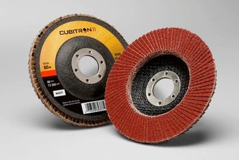3M Cubitron II 969F Type 27 Flap Disc 89847 - Ceramic Precision-Shaped Grain - 5 in - 60+