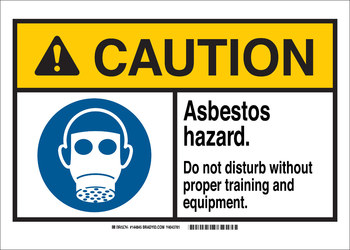Picture of Brady B-120 Fiberglass Rectangle White English Hazardous Material Sign part number 144841 (Main product image)