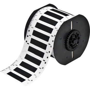 Brady PermaSleeve B33D-250-2-344BK Die-Cut Printer Sleeve - 2 in x 0.439 in - Polyolefin - Black - B-344 - 98199