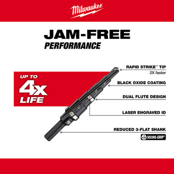 Milwaukee 3/16 - 1/2 in Step Drill Bit 48-89-9202 - Black Oxide
