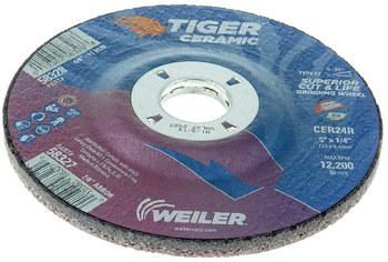 Weiler Tiger Ceramic Grinding Wheel 58327 - 5 in - Ceramic - 24