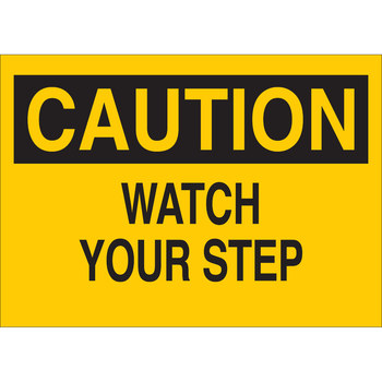 Picture of Brady B-555 Aluminum Rectangle Yellow English Fall Prevention Sign part number 43187 (Main product image)