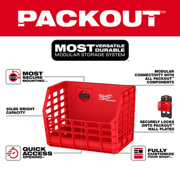Milwaukee PACKOUT 7 in Compact Wall Basket 48-22-8342