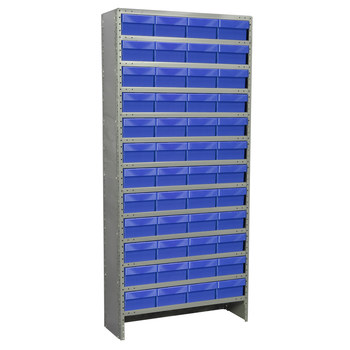 Picture of Akro-Mils ASC1279182 6500 lb Adjustable Gray Powder Coated Steel 22 ga Enclosed Fixed Shelving System (Main product image)