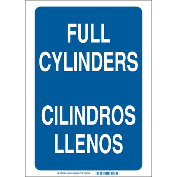 Picture of Brady B-401 Polystyrene Rectangle Blue English / Spanish Chemical Storage Sign part number 38770 (Main product image)