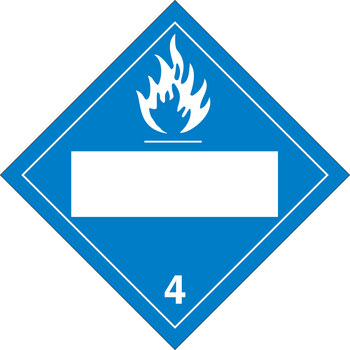 Picture of Brady B-120 Fiberglass Reinforced Polyester Square Blue Truck Placards Sign part number 60414 (Main product image)