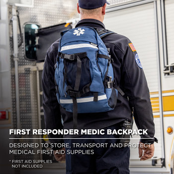 Ergodyne Arsenal GB5243 Blue Polyester Protective Backpack - 13 in Width - 20 in Length - 6 in Height - 720476-13487