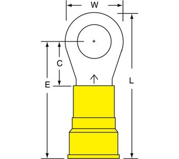 Picture of 3M Scotchlok - MN4-38RK Brazed Ring Terminal (Main product image)