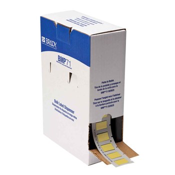 Picture of Brady PermaSleeve Yellow Polyolefin Thermal Transfer BM-375-1-342-YL Heat Shrink Wire & Cable Labels (Main product image)