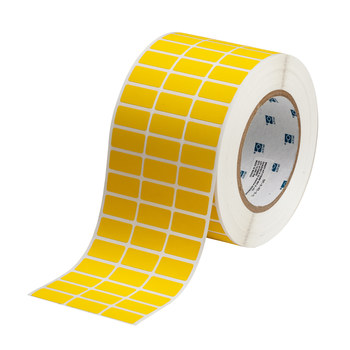 Picture of Brady Yellow Self-Extinguishing Polyimide Thermal Transfer THT-5-472-10-YL Die-Cut Thermal Transfer Printer Label Roll (Main product image)