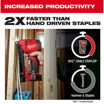 Milwaukee M12 Cable Stapler 2448-20 - 4.6 lb
