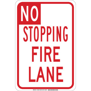 Picture of Brady B-302 Polyester Rectangle English Stop Signs, Traffic Control Signs & Banners Sign part number 129635 (Main product image)