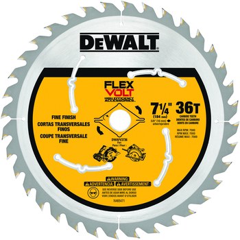 Dewalt FLEXVOLT Circular Saw Blade DWAFV3736 7 1 4 in Diameter