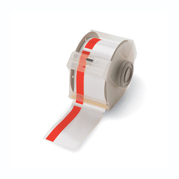 Picture of Brady Red / White Indoor / Outdoor Vinyl Thermal Transfer 113157 Continuous Thermal Transfer Printer Label Roll (Main product image)