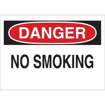 Picture of Brady B-302 Polyester Rectangle White English No Smoking Sign part number 88371 (Main product image)