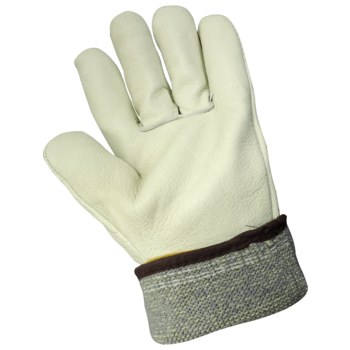 Global Glove CR100MTC White Medium Grain Cowhide Welding Glove - CR100MTC/MD