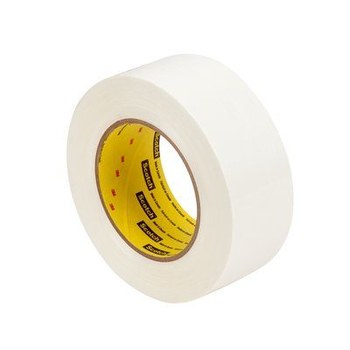 3M Scotch 896 White Filament Strapping Tape - 9 mm Width x 55 m Length - 5.4 mil Thick - 39854