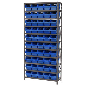 Picture of Akro-Mils AS1279090 Shelfmax 6500 lb Adjustable Blue Gray Powder Coated Steel 22 ga Open Fixed Shelving System (Main product image)