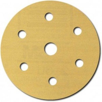 3M Hookit Coated Aluminum Oxide Yellow Hook & Loop Disc - Paper Backing - C Weight - P80 Grit - Medium - 3 in Diameter - 00921