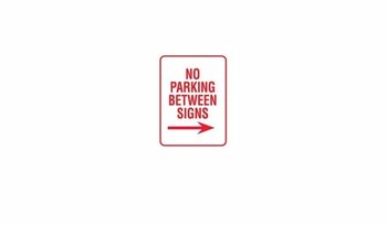 Picture of Brady B-959 Aluminum Rectangle White English Parking Restriction, Permission & Information Sign part number 103731 (Main product image)