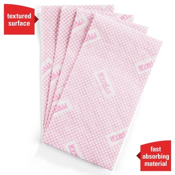 Kimberly-Clark Wypall CriticalClean X70 Wiper 06354, Hydroknit, - 12.5 in x 23.5 in - Red