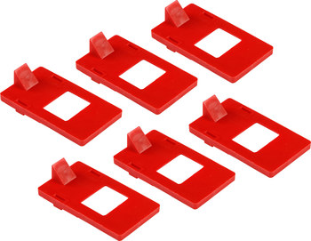 Brady Red Polypropylene Lockout Cleat 65404 - 1.13 in Width - 0.13 in Height - 754476-65404