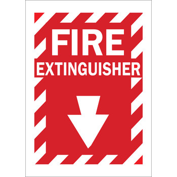 Picture of Brady Bradyglo B-555 Aluminum Red English Fire Equipment Sign part number 43294 (Main product image)