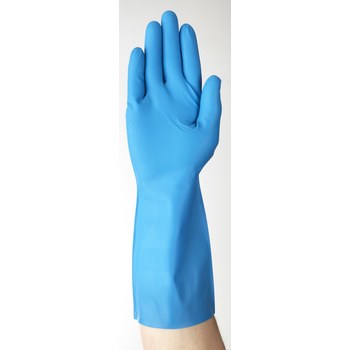 Ansell AlphaTec 37-510 Blue 7 Unsupported Chemical-Resistant Gloves - 13 in Length - Rough Finish - 11 mil Thick - 102927