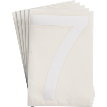 Picture of Brady Toughstripe White Indoor Polyester 121890 Number Label (Main product image)