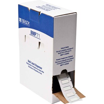 Brady PermaSleeve BM71-250-1-344 Die-Cut Printer Sleeve - 1 in x 0.444 in - Polyolefin - White - B-344 - 64779