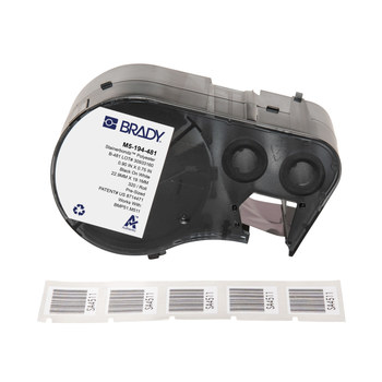 Picture of Brady StainerBondz Black on White Polyester Thermal Transfer M5-194-481 Microscope Slide Labels (Main product image)