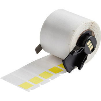Picture of Brady Clear / Yellow Self-Extinguishing, Self-Laminating Vinyl Thermal Transfer PTL-29-427-YL Die-Cut Thermal Transfer Printer Label Roll (Main product image)