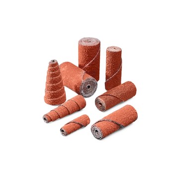 3M 747D Straight Ceramic Aluminum Oxide Cartridge Roll - 50 Grit - X Weight - 1 1/2 in Length - 1 1/2 in Diameter - 3/16 in Center Hole - 45502