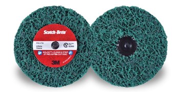 3M Scotch-Brite Roloc Clean & Strip XT Pro Extra Cut Disc - Aluminum Oxide - 4 in Diameter - 1 in Thick - Quick Change TR+
