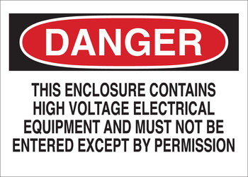 Picture of Brady B-401 Polystyrene Rectangle White English Electrical Safety Sign part number 22127 (Main product image)