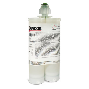 Devcon 5 Minute Amber Two-Part Epoxy Adhesive, Base & Accelerator (B/A), 25  ml Dev-Tube