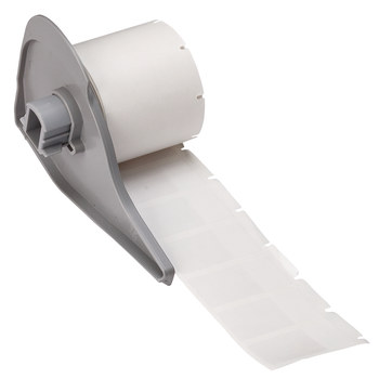 Picture of Brady Clear / White Self-Extinguishing, Self-Laminating Vinyl Thermal Transfer M71-30-427 Die-Cut Thermal Transfer Printer Label Roll (Main product image)