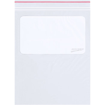 Picture of MG3960 White Block Resealable Poly Bag. (Main product image)