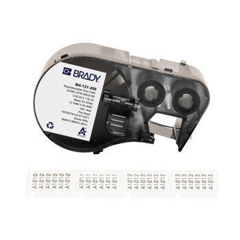 Picture of Brady CleanLift Black on White Vinyl Thermal Transfer M4-131-498 Repositionable Multi-Purpose Labels (Main product image)