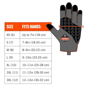 Ergodyne ProFlex 818WP Hi-Vis Orange Large Cold Condition Gloves - Thinsulate Insulation - 17394