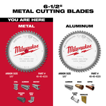 Milwaukee Circular Saw Blade 48-40-4220 - 6 1/2 in Diameter - Carbide