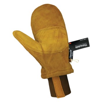 Global Glove 594MIT Brown Large Split Cowhide Cold Condition Gloves - Thinsulate Insulation - 594MIT/LG